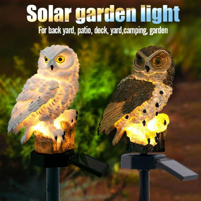 Outdoor Solar Power Garden Lights Parrot Decor Path Lawn Yard LED Landscape Lamp 