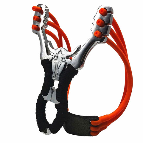 High quality outdoor hunting shooting alloy slingshot wristband bow with quality rubber match shooting game 2022 new ► Photo 1/5