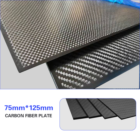 75*125mm 3k glossy matte twill plain carbon fiber sheet carbon fiber plate carbon fiber panel board thick 0.5,1,1.5,2,3, ► Photo 1/6