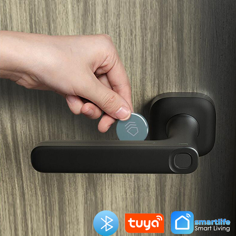 Yeeuu 2022 New Fingeprint Door Lock Bluetooth Support Tuya / Smartlife APP Keyless Entry Gateway For Alexa / Google Assistant ► Photo 1/6