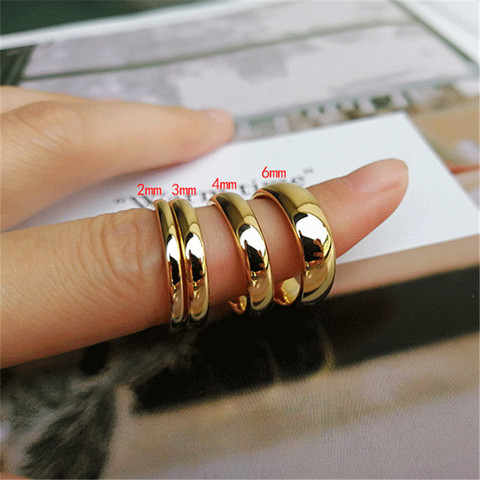 Modyle 2022 New Fashion 2mm 3mm 4mm 6mm Gold Color 100% Tungsten Carbide Wedding Rings For Men Women Wholesale ► Photo 1/6