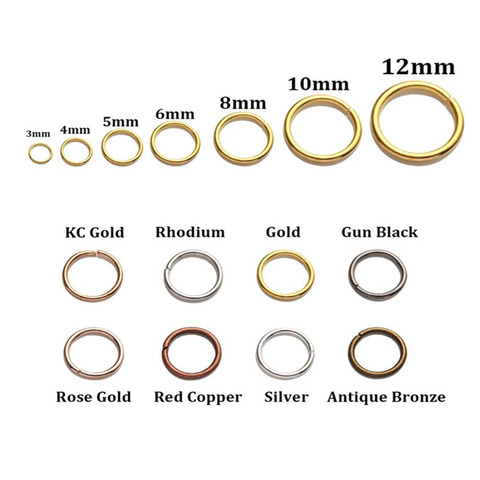 200pcs/Lot Gold Silver Loop 4 6 8 10mm Open Jump Rings For DIY Jewelry Making Necklace Bracelet Findings Connector Supplies ► Photo 1/6
