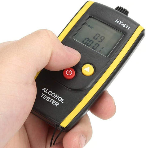 Alcohol Breath Tester, HT-611 Breath Alcohol Tester High Resolution LCD Display Non-Contact Breathalyzer ► Photo 1/6