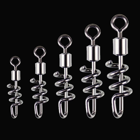 WALK FISH 20PCS/Lot Fishing Connector Pin Bearing Rolling swivel with screwed snap Pins Fishing Hook Tackle Accessories ► Photo 1/6