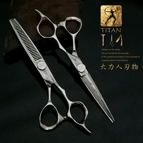 TITAN New Professional Hairdressing Scissors Thinning Shears Set Hair Cutting Scissors Barber salon ► Photo 1/6