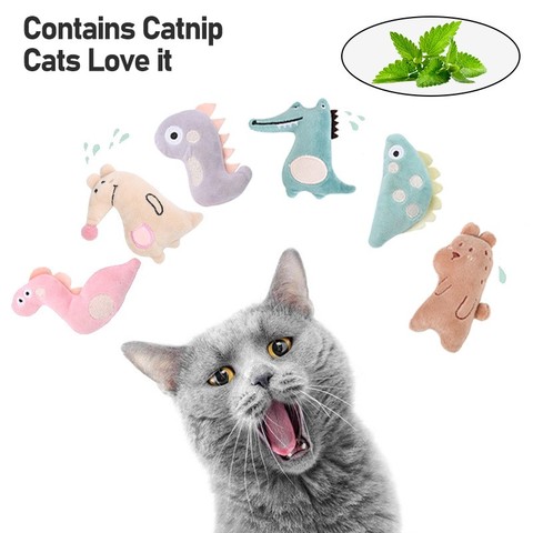 Catnip Chew Cat Toys Soft Plush Animal Shape Cat Interactive Toy For Kitten Teeth Grinding Cats Mint Bite Gift Pet Accessories ► Photo 1/6