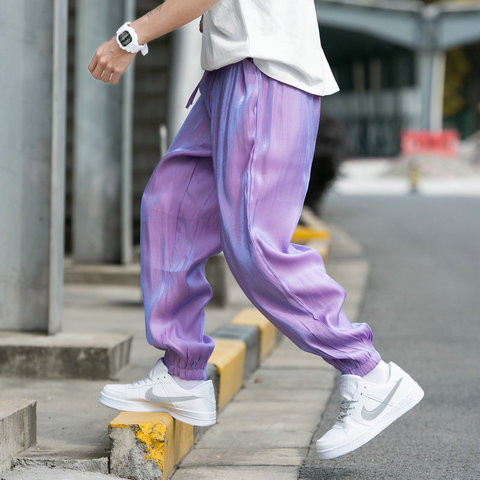 Cargo Pants Joggers Men Harem Pants 2022 Solid Loose Hip Hop Man Sweatpants Streetwear Casual Pants Elastic waist Male Trouser ► Photo 1/6