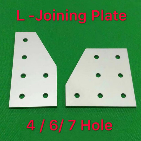 4 / 6 / 7 Hole L Type 2022 3030 4040 2040 3060 4080 4590 Connection Plate Corner Bracket Joint Board For Aluminium Profiles ► Photo 1/5