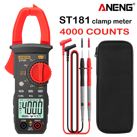 ANENG ST181 Digital Clamp Meter DC/AC Current 4000 Counts Multimeter Ammeter Voltage Tester Car Amp Hz Capacitance NCV Ohm Test ► Photo 1/6