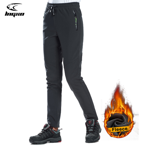 LNGXO Waterproof Winter Pants Women Outdoor Warm Softshell Fleece Trousers Trekking Camping Climbing Skiing Hiking Rain Pants ► Photo 1/6