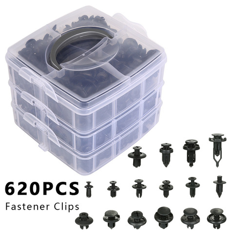 620 Pcs Auto Fastener Clip Car Retainer Kit Door Trim Panel Clips for Lada BMW Honda Audi Benz Buick VW Skoda Mazda Ford Toyota ► Photo 1/6