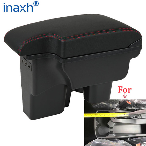 For Toyota Hilux Armrest box Retrofit parts Interior Car Armrest Storage box Holder Ashtray accessories USB LED ► Photo 1/6