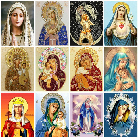 DIY Diamond Painting Religion Full Square Rhinestone 5D Diamond Embroidery Cross Stitch Mosaic Painting Home Decor ► Photo 1/6