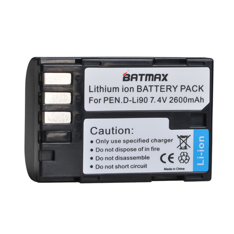 1Pc 2600mAh D-LI90 DLI90 D LI90 Battery for PENTAX 645 645D 645Z K-1 K-01 K-3 K-5 K-5D K-5IIs K-7 K-7D K1 K01 K3 K5 K5D II 2 ► Photo 1/4