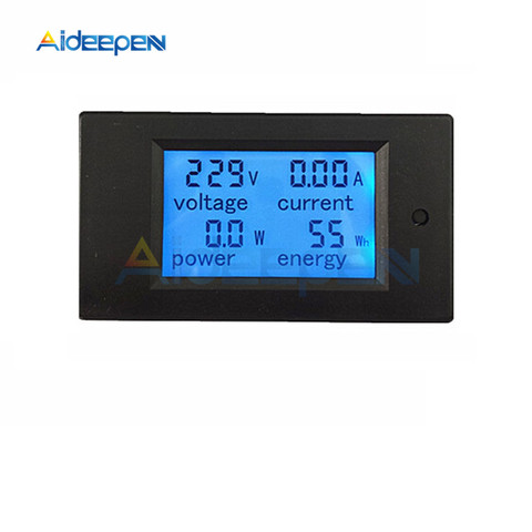 AC 220V 80V~260V 20A Single Phase Digital Ampermeter Power Energy Voltmeter Ammeter Volt Watt Kwh Factor Meter ► Photo 1/6