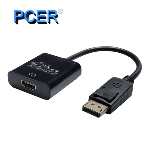PCER 4K Displayport to HDMI Adapter DP Male to HDMI female Converter for HDTV Projector Laptop DP HDMI adapter ► Photo 1/6