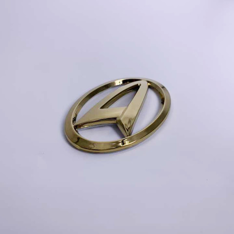 6.4CM*44mm  Daihatsu Gold Chrome Car Steering Wheel Front Rear Badge Emblem Sticker For Sirion PICO MATERIA COPEN Esse Altis ► Photo 1/5