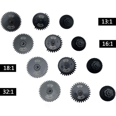 13/16/18/32:1 Steel Helical Reinforcement Low Noise High Torque High Speed Gear Set for Airsoft FB /JM Gen.8 / JM Gen.9 Gearbox ► Photo 1/6