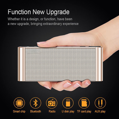 Bluetooth Speaker Portable Wireless Audio Speakers HiFi Stereo Sound Dual Speaker with Mic Support TF Card U Disk AUX FM Radio ► Photo 1/6