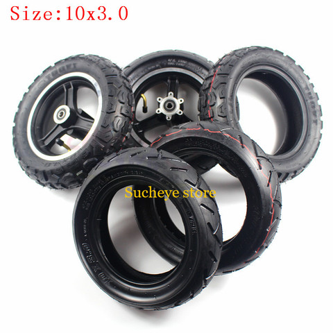 10 Inch Pneumatic Wheels Tubeless Tyre 10x3.0 Tire Inner Tube Alloy Disc Brake Rims for Electric Scooter Balancing Hoverboard ► Photo 1/6