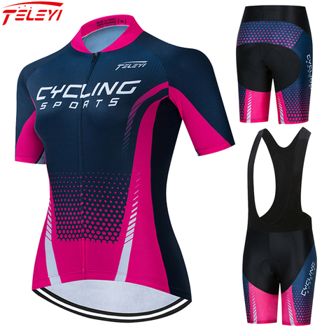 2022 Teleyi Women's Cycling Clothing Summer Mountain Bike Clothing Pro Team Bicycle Clothes Anti-UV Ropa Ciclismo ► Photo 1/6