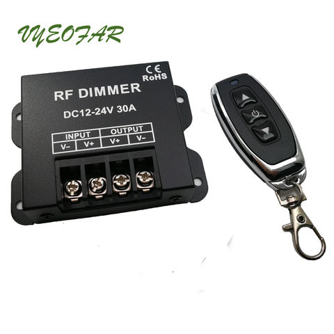 New DC12-24V 30A Big Power led dimmer 3Key LED Single Color Controller with RF Wireless Remote for Single Color LED Strip Light ► Photo 1/6