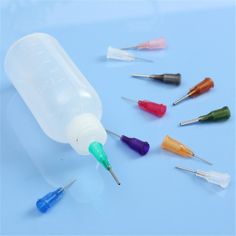 50ml Empty E-liquid Plastic Rosin Flux Alcohol Bottle For Dispenser Rosin Solder Flux Paste +11 Needles Tool Parts ► Photo 1/6