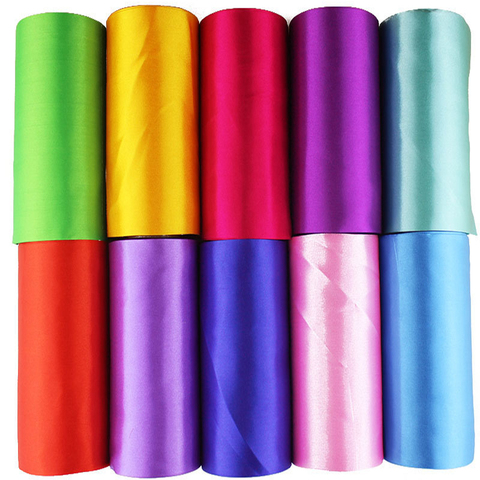 25Meters/Roll 8cm/10cm/15cm Silk Satin Ribbons DIY Wedding Chair Sashes Christmas Gift Wrapping Decoration Silk Ribbons Ruban ► Photo 1/6