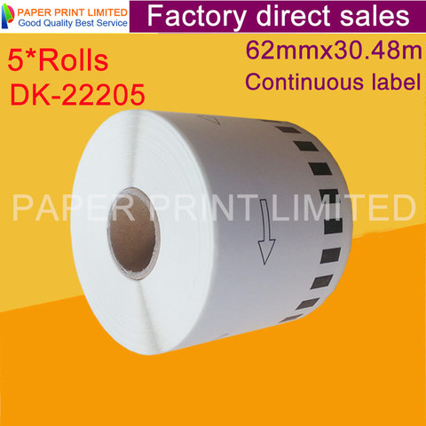 5x Rolls Brother Compatible Labels barcode sticker dk22205 dk-22205 dk 22205 white label ► Photo 1/6