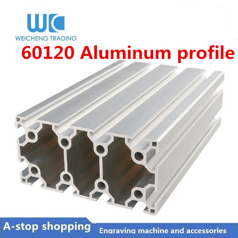 1pc Aluminum Profile 60120 Extrusion 60120 100-1150mm European Standard Length Anodized Guide Rail for DIY CNC 3D Printer Parts ► Photo 1/4