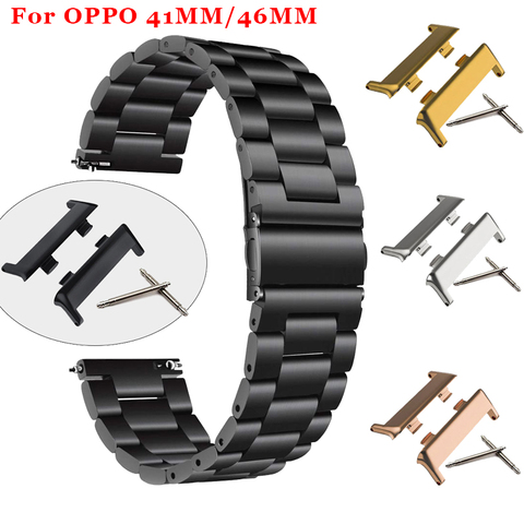 A pair Metal Connector Adapter For OPPO 41MM/46MM Watch Repair Tool For OPPO Smart Watch strap Accessories Quick Release New ► Photo 1/6