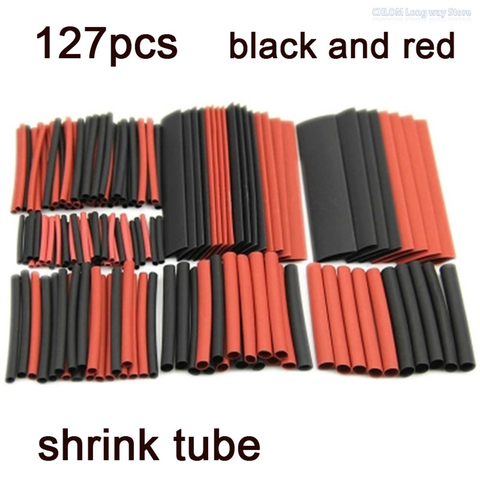 Heat Shrink Tube 127PCS 2:1 Polyolefin Heat cable wire Shrink Tube Shrinkable Sleeve Insulation Wire shrinkable heatshrink Tube ► Photo 1/4