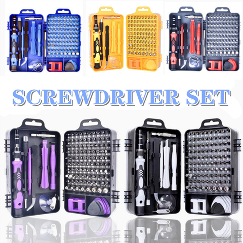 115 in 1 PC Screwdriver Set Repair Tool Bit Set Multifunction Mobile Phone Device Repair Tools Kit Set Precision Screwdriver Kit ► Photo 1/6