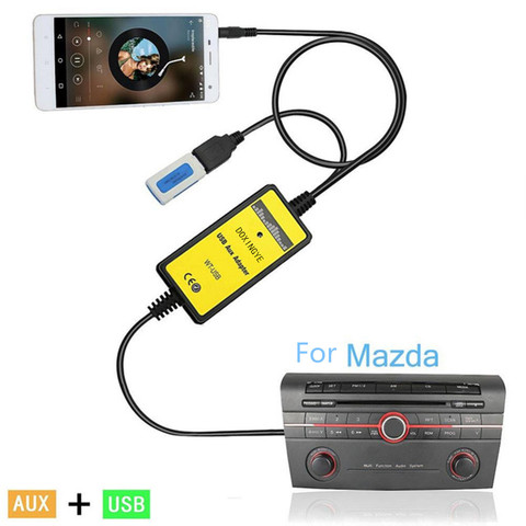 DOXINGYE USB AUX Mp3 Player Adapter Car Digital Music CD Changer 3.5mm For Mazda 2/3/5/6/CX7/MX5/MPV/Miata/Tribute/RX8 interface ► Photo 1/6