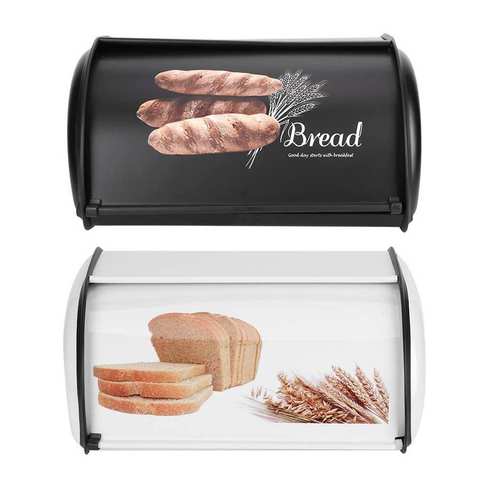 Vintage Storage Box Large Capacity Stainless Steel Bread Box Holder Bin Container Kitchen Storage Organizer Kitchen Containers ► Photo 1/6