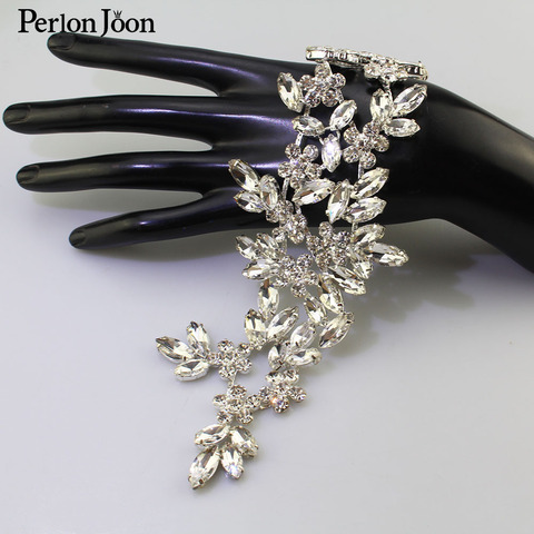 Ab Crystal rhinestone applique Welding flower patch sew on Wedding dress sleeves accessories YH Z013 ► Photo 1/6