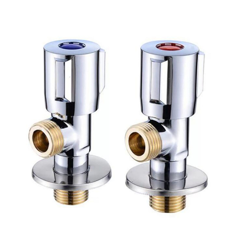 Copper Angle Stop Valve Hot and Cold Water Stop Valve Quick Open Faucet Valve for Bathroom Kitchen Toilet Sink G1/2 ► Photo 1/5