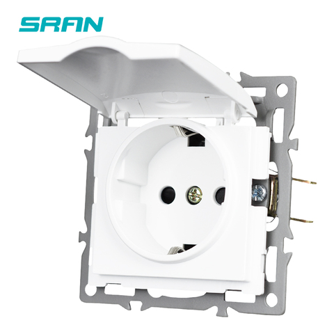 SRAN 45mm*45mm EU socket with Waterproof cover module with iron plate and iron claw suitable for SRAN F series 82mm panels ► Photo 1/5