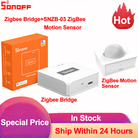 Sonoff Zigbee Bridge Smart Home Zigbee Hub Connection Wifi and Zigbee Devices SNZB-03 Smart Zigbee Motion Sensor Via Ewelink APP ► Photo 1/6