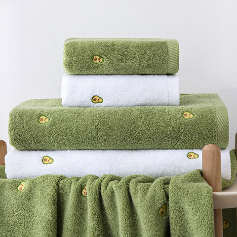 75x35cm avocado style towel cotton face wash household cotton soft absorbent microfiber towel ► Photo 1/5