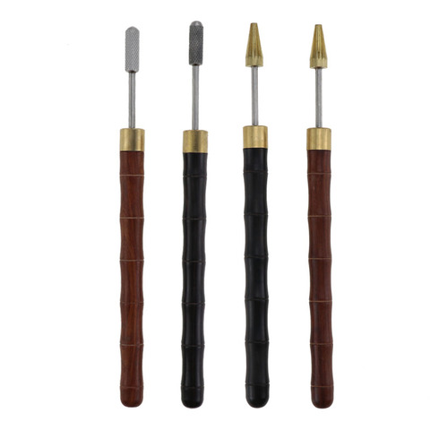 Double head brass leather edge oil paste dye pencil applicator quick paint roller tool for leather crafts double side tools ► Photo 1/6