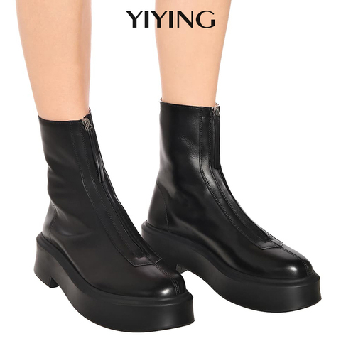 Luxury Brand Designer Front Zipper Ankle Boots For Women 2022 New Chunky Boots Platform Woman Punk Boots Fashion Ladies Shoes ► Photo 1/6