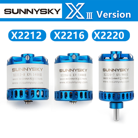 SUNNYSKY X2212-III  X2216-III  X2220-III  880KV 950KV 980KV 1100KV 1150KV 1250KV 1400KV 2200KV motor for RC models ► Photo 1/6