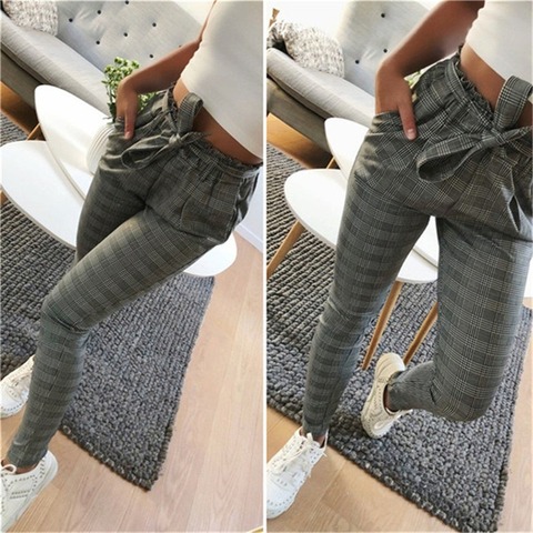 2022 New Striped OL Chiffon High Waist Harem Pants Women Stringyselvedge Summer Style Casual Pants Female Trousers ► Photo 1/6