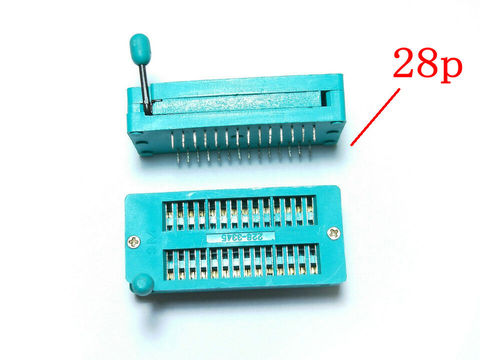 2pcs 14PIN 18PIN 28pin 40PIN ZIF socket for DIL ICs Textool Zero Insertion wide DIP test ► Photo 1/4