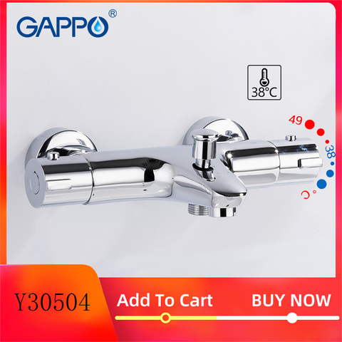 GAPPO Shower faucets thermostatic bath mixer with thermostat mixer faucets wall mounted waterfall bathtub faucet Y30504 ► Photo 1/6