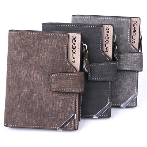 New men's mid-length wallet casual retro canvas pattern men's wallet ► Photo 1/6