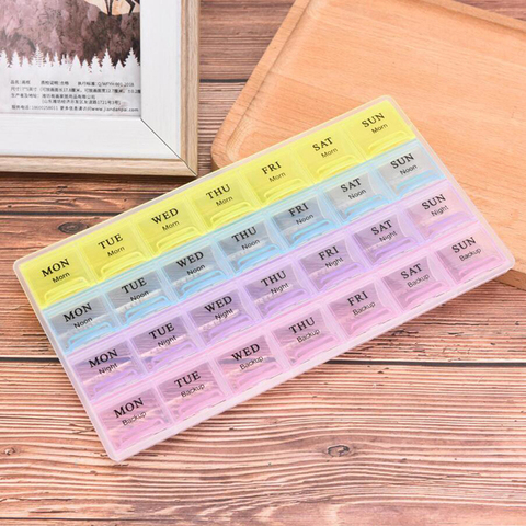 28 Squares Daily Monthly Pill Box Medicine Holder Organizer Dispenser Medicine Storage Container Case ► Photo 1/6