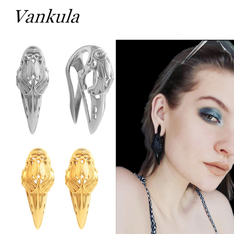 Vankula 2pcs Ear Plug Tunnels 316L Stainless Steel Birdskull Ear Weights Gauges Piercing PVD Coating Stretcher Expander Tunnel ► Photo 1/6