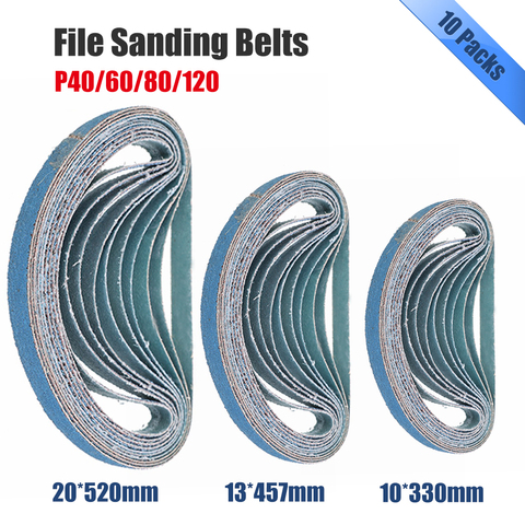New 10Pcs 330*10MM Abrasive Sanding Belt 40/60/80/120Grit Sander Abrasive Belt Tool for Wood Furniture Metal Grinding Polishing ► Photo 1/6